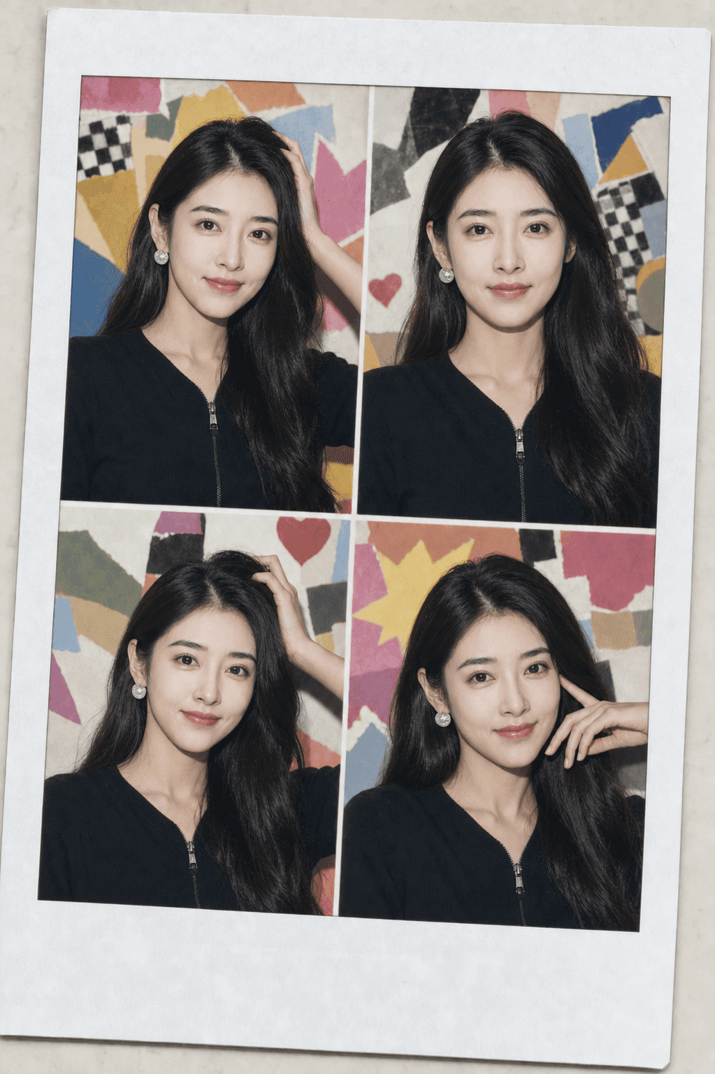 Photobooth Color Collage finished photocard template