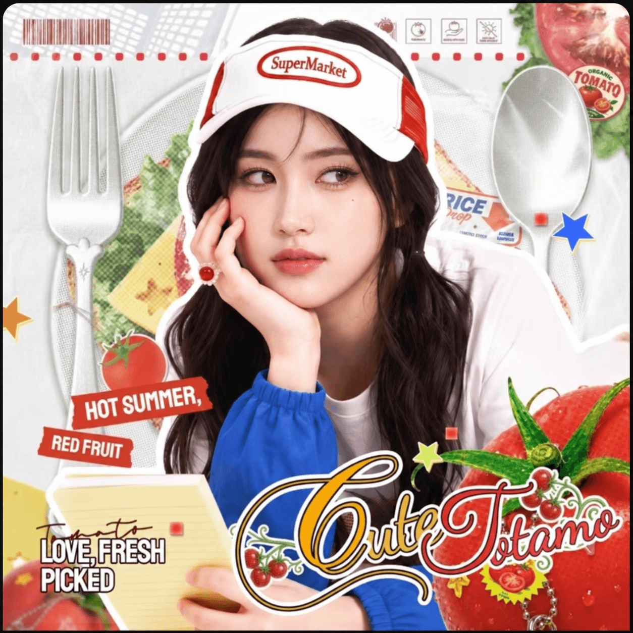 Square Card Tomato Market Square template example
